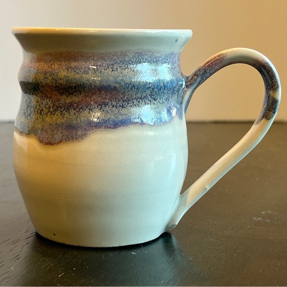 Bruning Pottery Purple Drip Glaze Small Pitcher / Mug Seattle, WA Art Pottery - Picture 2 of 5